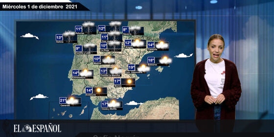 #Predicciones | El tiempo del miércoles 1 de diciembre: lluvias en el Cantábrico y viento fuerte en el Mediterráneo …