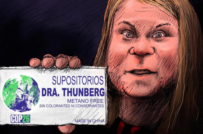  La receta de Greta Thunberg #ElZarpazo por @donTomasSerrano #cop26 #medioambiente #cambioclimatico #gretathunberg #plane…