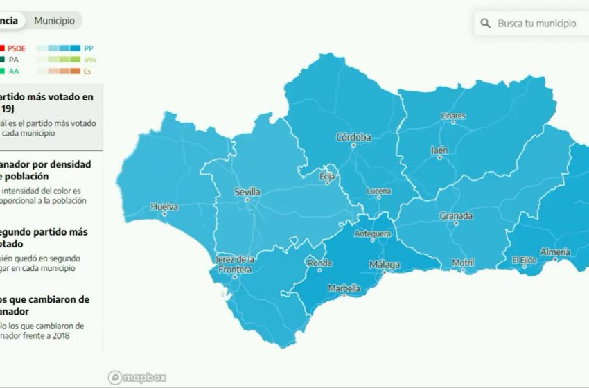  Compara los resultados electorales de este 19J con los de 2018 en cada municipio y provincia de Andalucía  …