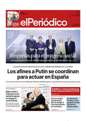  LAS PORTADAS DEL DÍA | Portada de ‘El Periódico’: ‘Los afines a Putin se coordinan para actuar en España’  Vía @kiosko…