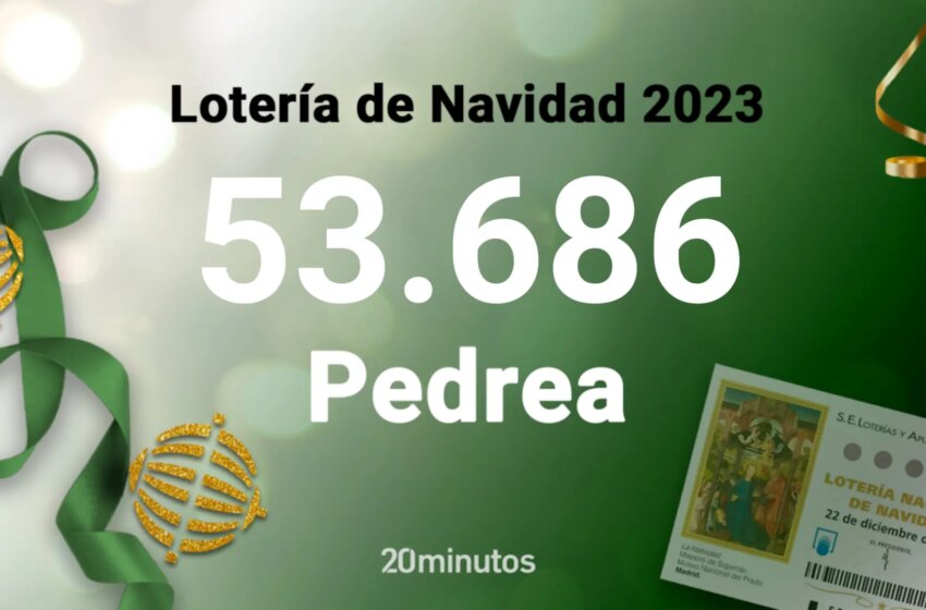  53686, número premiado con 1000 euros en la pedrea de la Lotería de Navidad de 2023