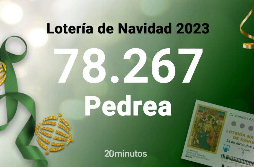  78267, número premiado con 1000 euros en la pedrea de la Lotería de Navidad de 2023