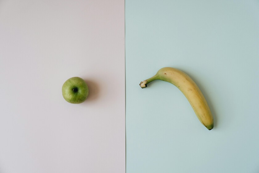  Cuál de estas dos frutas es más beneficiosa: manzana o plátano