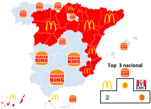 mapa top marcas comida rápida