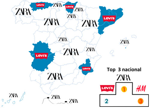 mapa top marcas moda