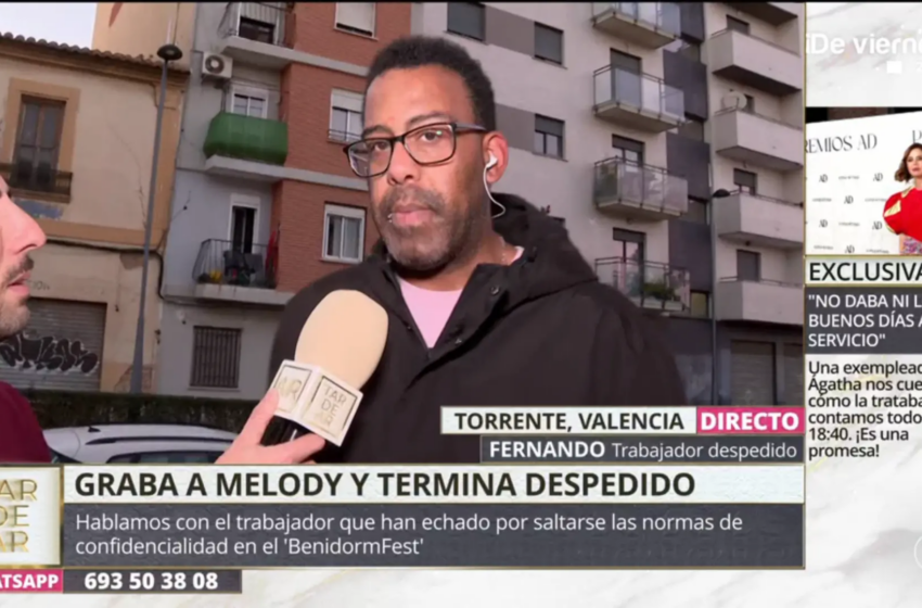  El trabajador despedido por filtrar el ensayo de Melody para el Benidorm Fest pide perdón: &quot;No sé que me pasó&quot;