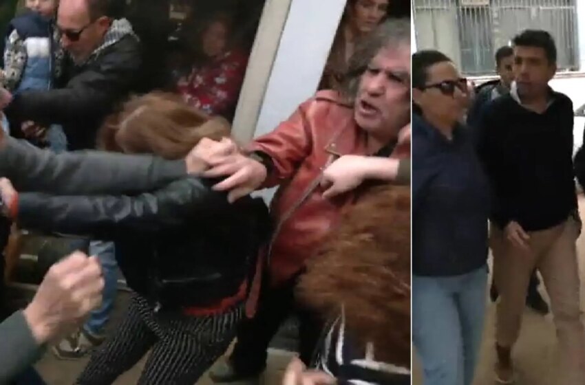 un vecino acaba a puñetazos con militantes que recibían al presidente valenciano