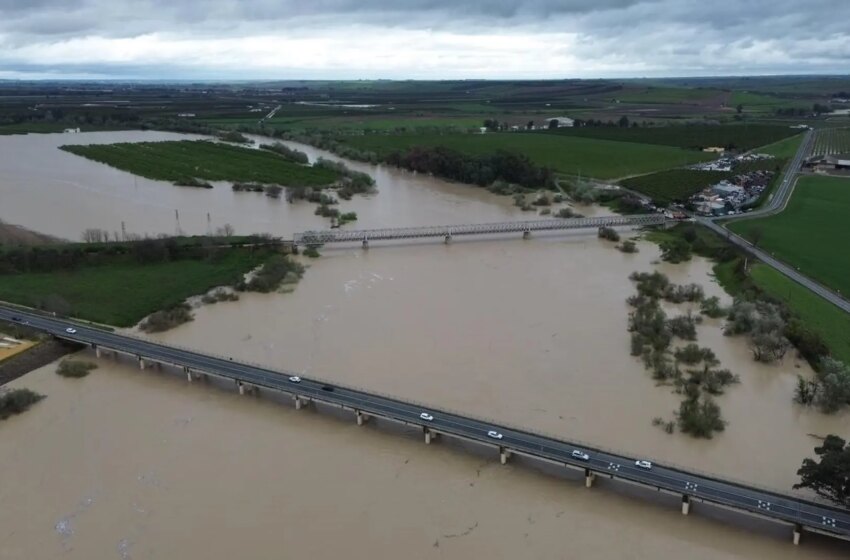  Desalojan a 30 personas de un asentamiento amenazado por la crecida del Guadalquivir
