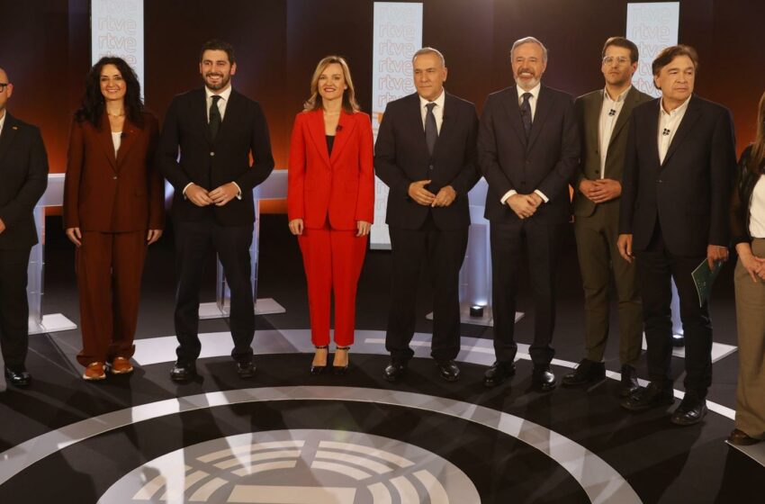  Azcón no se cierra a ningún pacto en el ‘Debate a 8’ y la izquierda urge a levantar «un muro» contra Vox